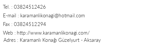 Karamanl Kona telefon numaralar, faks, e-mail, posta adresi ve iletiim bilgileri