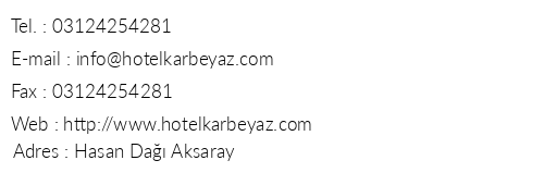 Karbeyaz Hotel telefon numaralar, faks, e-mail, posta adresi ve iletiim bilgileri