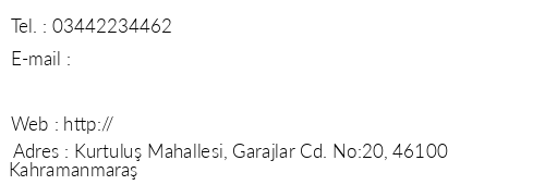 Kazanc Otel telefon numaralar, faks, e-mail, posta adresi ve iletiim bilgileri