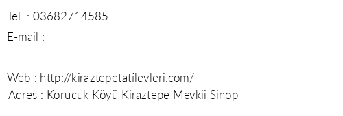 Kiraztepe Tatil Evleri telefon numaralar, faks, e-mail, posta adresi ve iletiim bilgileri