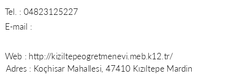 Mardin Kzltepe retmenevi telefon numaralar, faks, e-mail, posta adresi ve iletiim bilgileri