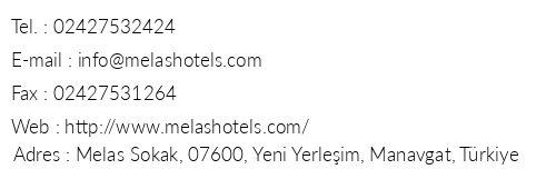 Melas Holiday Village telefon numaralar, faks, e-mail, posta adresi ve iletiim bilgileri