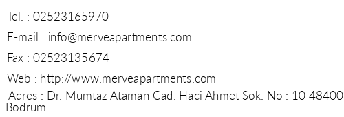 Merve Apart telefon numaralar, faks, e-mail, posta adresi ve iletiim bilgileri