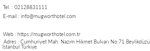 Mugwort Hotel & Spa stanbul telefon numaralar, faks, e-mail, posta adresi ve iletiim bilgileri