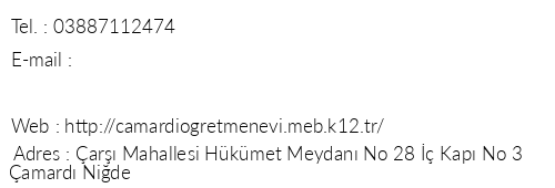 Nide amard retmen Evi telefon numaralar, faks, e-mail, posta adresi ve iletiim bilgileri