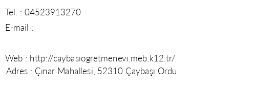 Ordu ayba retmenevi telefon numaralar, faks, e-mail, posta adresi ve iletiim bilgileri