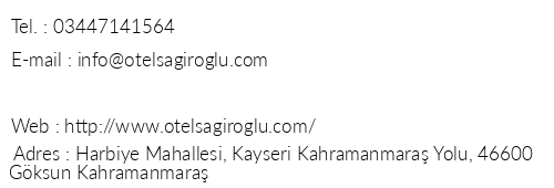 Otel Sarolu Gksun telefon numaralar, faks, e-mail, posta adresi ve iletiim bilgileri