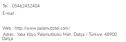 Palamut Otel telefon numaralar, faks, e-mail, posta adresi ve iletiim bilgileri