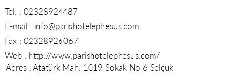 Paris Hotel telefon numaralar, faks, e-mail, posta adresi ve iletiim bilgileri