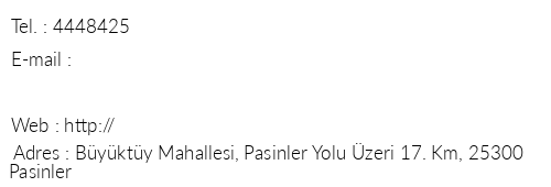 Pasinler Nenehatun Termal Tesisleri telefon numaralar, faks, e-mail, posta adresi ve iletiim bilgileri