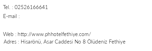 Ph Hotel telefon numaralar, faks, e-mail, posta adresi ve iletiim bilgileri