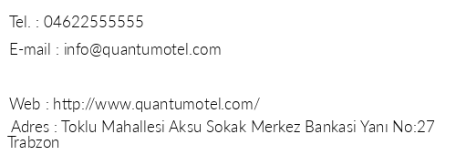 Quantum Otel telefon numaralar, faks, e-mail, posta adresi ve iletiim bilgileri