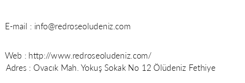 Red Rose Hotel telefon numaralar, faks, e-mail, posta adresi ve iletiim bilgileri