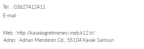 Samsun Kavak retmenevi telefon numaralar, faks, e-mail, posta adresi ve iletiim bilgileri