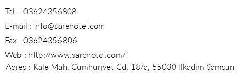 Saren Otel telefon numaralar, faks, e-mail, posta adresi ve iletiim bilgileri