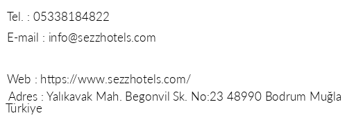 Sezz Spa Wellness Yalkavak telefon numaralar, faks, e-mail, posta adresi ve iletiim bilgileri