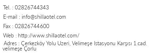 Shilla Hotel telefon numaralar, faks, e-mail, posta adresi ve iletiim bilgileri