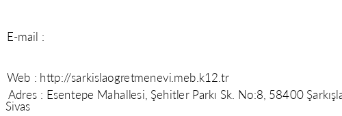 Sivas arkla retmenevi telefon numaralar, faks, e-mail, posta adresi ve iletiim bilgileri