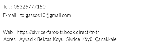 Sivrice Faros Hotel telefon numaralar, faks, e-mail, posta adresi ve iletiim bilgileri