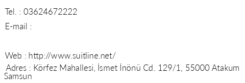 Suitline Otel telefon numaralar, faks, e-mail, posta adresi ve iletiim bilgileri