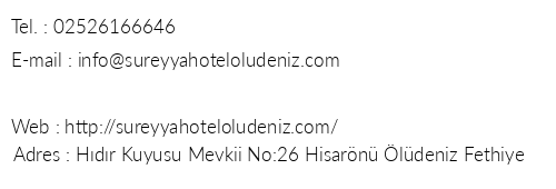 Sreyya Hotel ldeniz telefon numaralar, faks, e-mail, posta adresi ve iletiim bilgileri