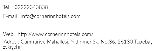 The Corner nn Hotels By Suit telefon numaralar, faks, e-mail, posta adresi ve iletiim bilgileri