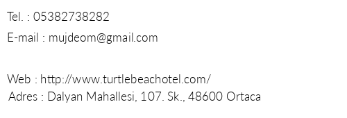 Turtle Beach Hotel telefon numaralar, faks, e-mail, posta adresi ve iletiim bilgileri