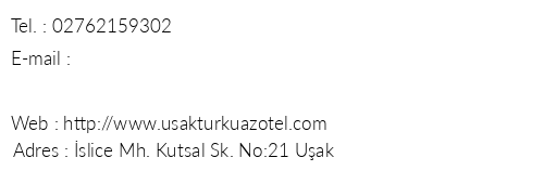 Uak Turkuaz Otel telefon numaralar, faks, e-mail, posta adresi ve iletiim bilgileri
