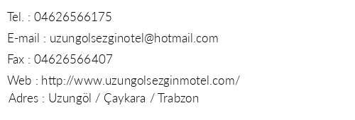 Uzungl Sezgin Otel telefon numaralar, faks, e-mail, posta adresi ve iletiim bilgileri