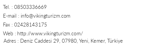 Viking Nona Beach Hotel telefon numaralar, faks, e-mail, posta adresi ve iletiim bilgileri