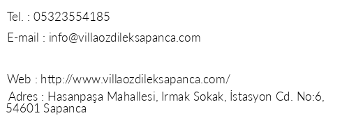 Villa zdilek telefon numaralar, faks, e-mail, posta adresi ve iletiim bilgileri