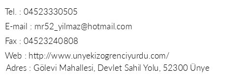 Ylmaz Apart Pansiyon nye Kz renci Yurdu 1 telefon numaralar, faks, e-mail, posta adresi ve iletiim bilgileri