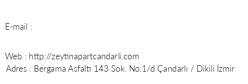 Zeytin Apart andarl telefon numaralar, faks, e-mail, posta adresi ve iletiim bilgileri